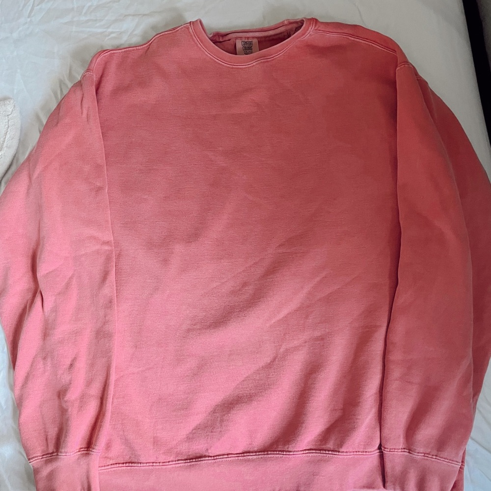 cute pink crew neck from comfort colors